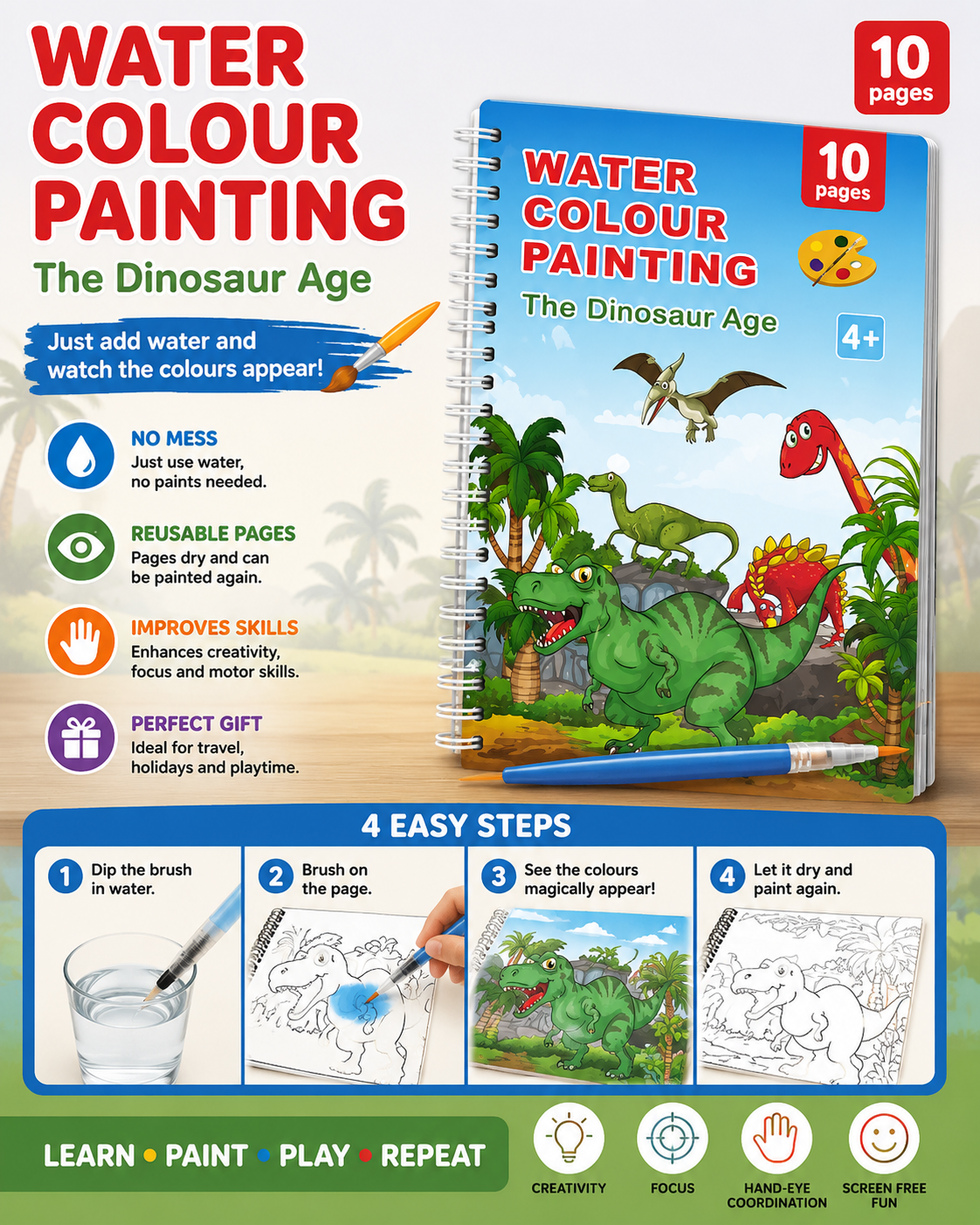 Water Colour Painting Book 10 Pages