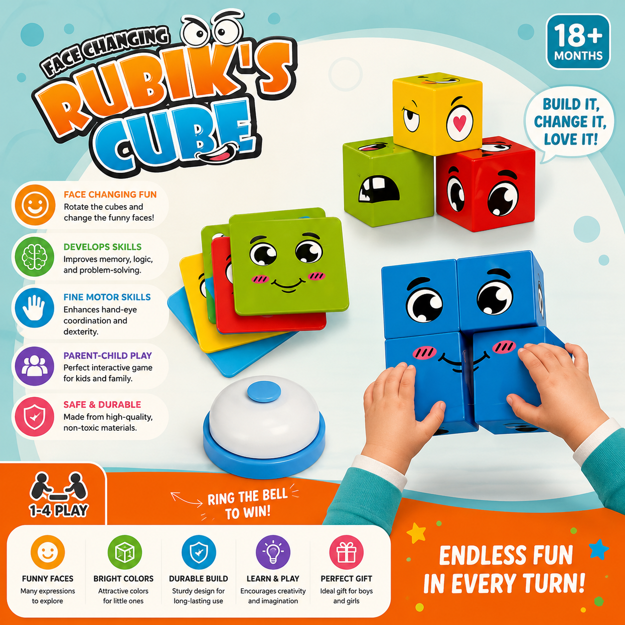 Face Changing Rubik's Cube Game - 149