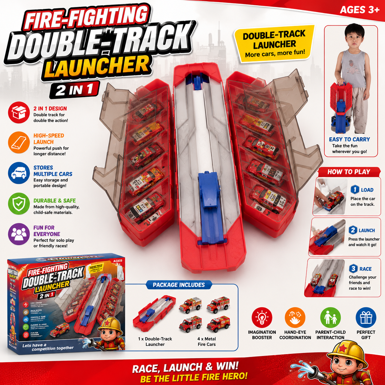 Fire-Fighting Double Track Launcher Set - 343