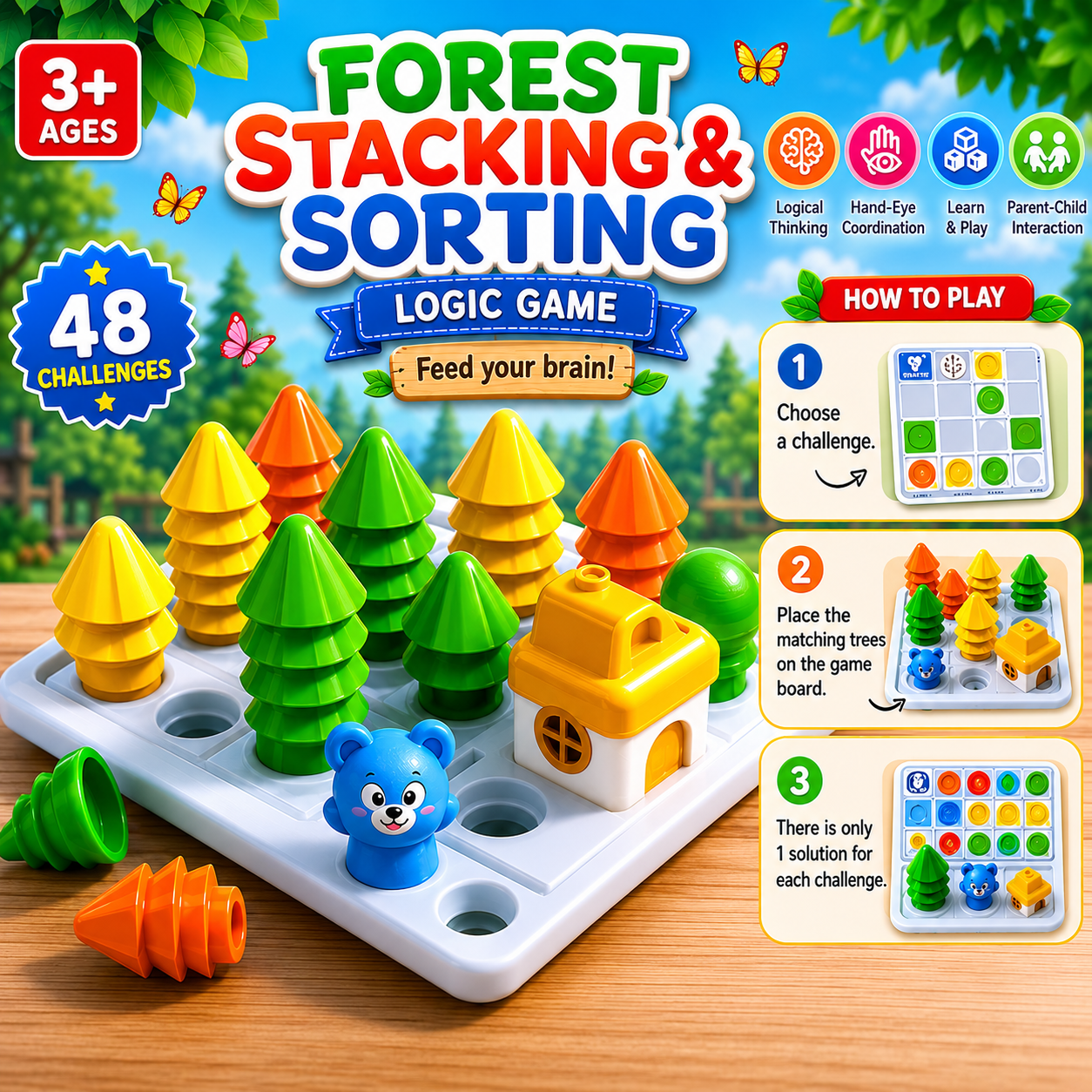 Forest Stacking &amp; Sorting Logic Game - 102