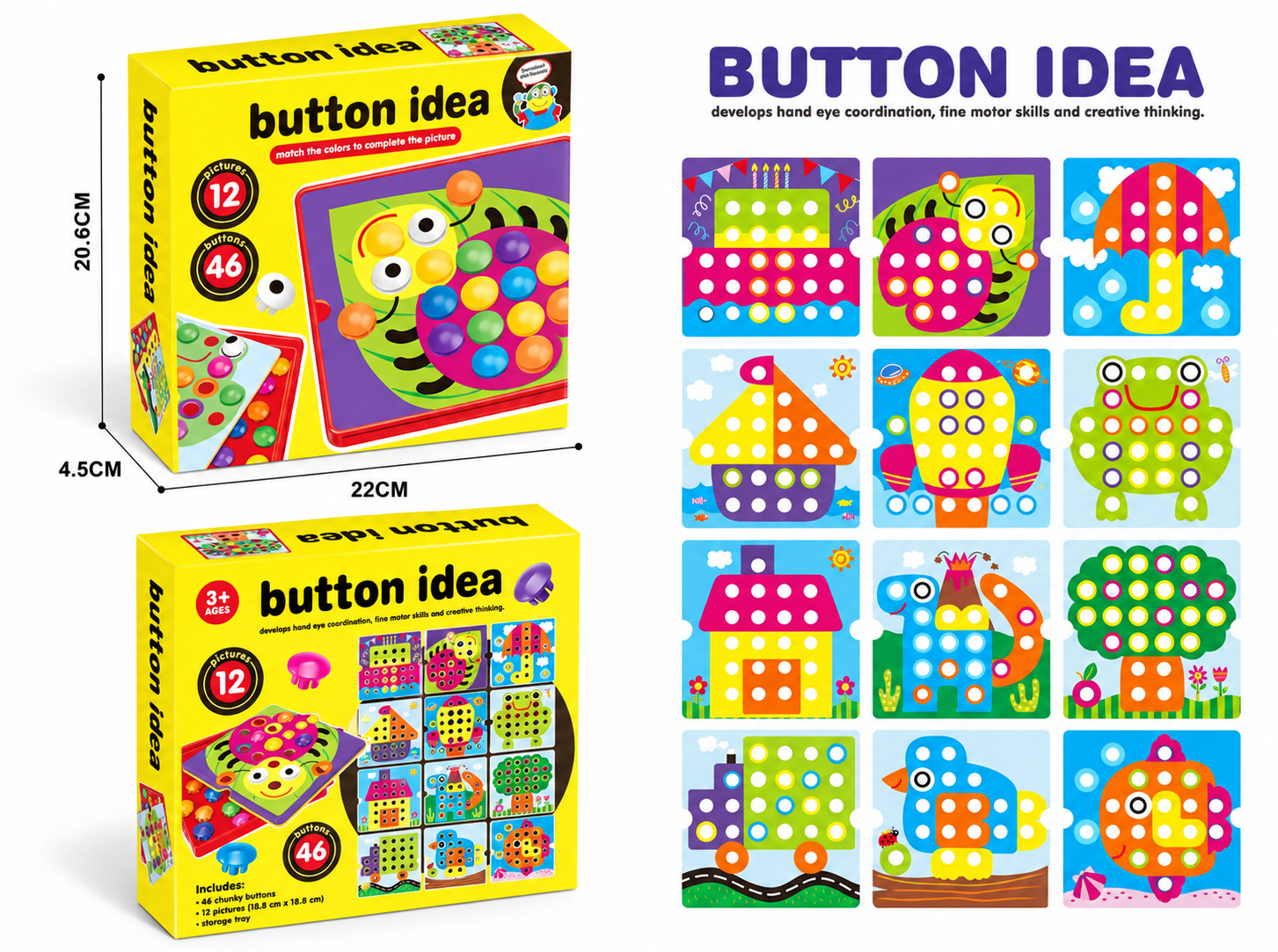 Button Idea Creative Color Matching Educational Toy