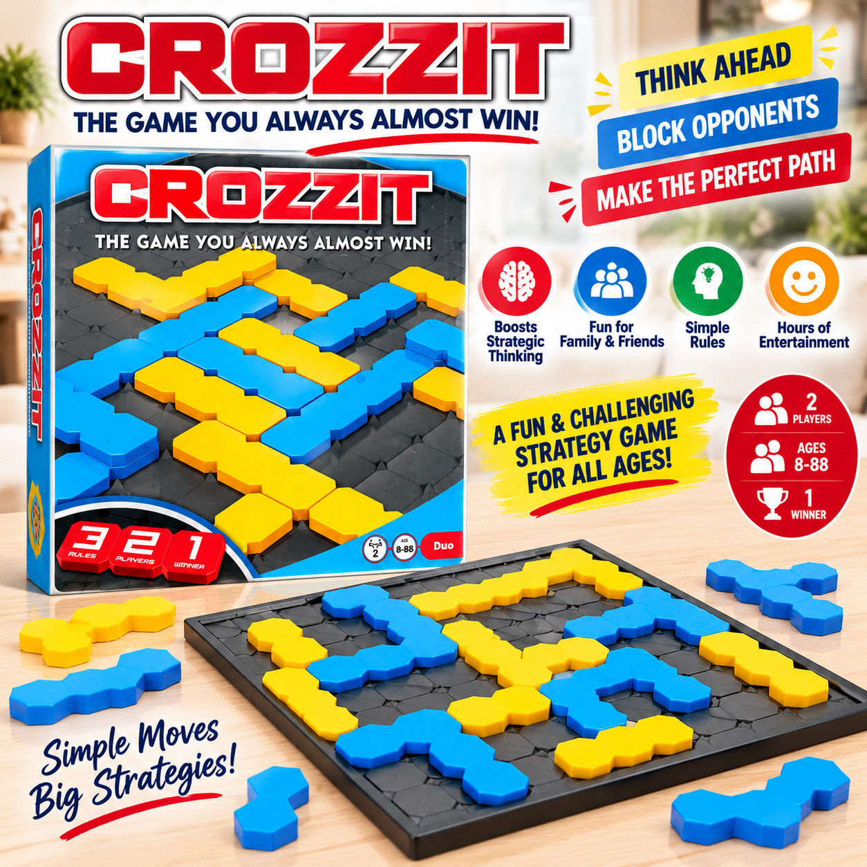 Crozzit – Strategic Path Family Board Game