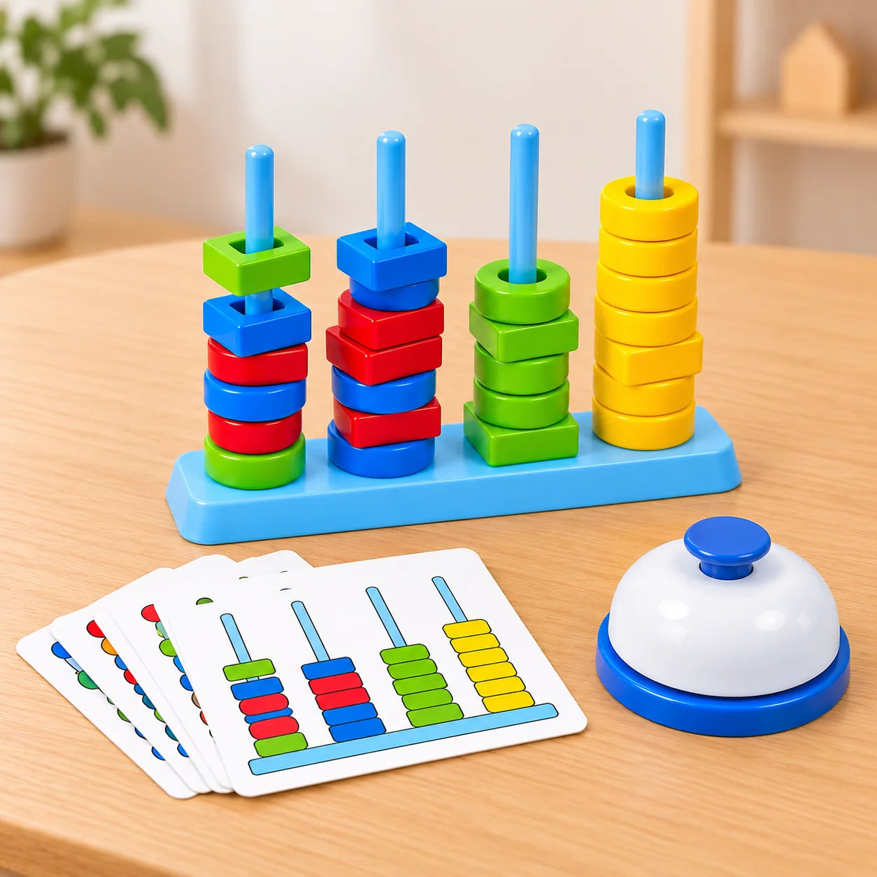 Color and Shape Stack Matching Interactive Game - Multiplayer