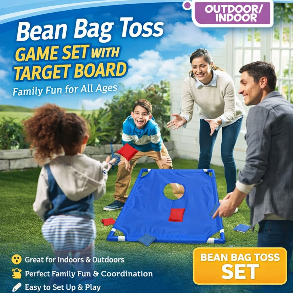 Bean Bag Throw Game with Target Board Set -  811