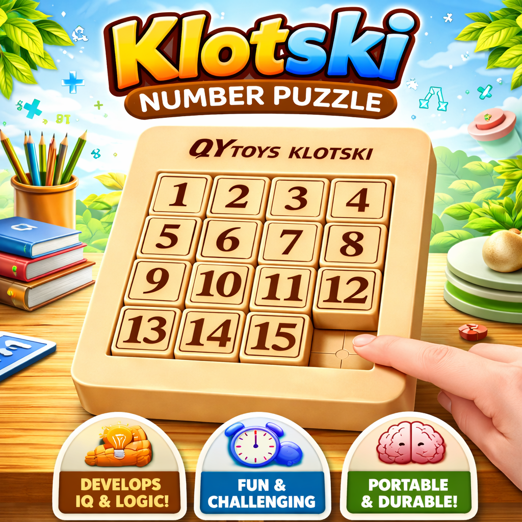 QY Klotski 4x4 Sliding Block Digital Puzzle Brain Teaser Game - 805