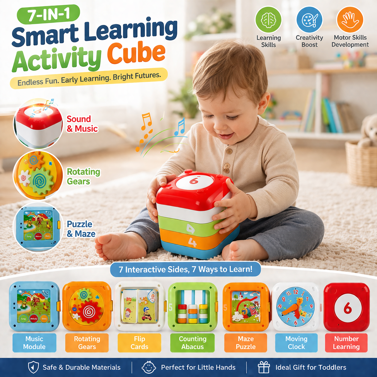 7in1 Amazing Learning Cube for Toddlers - 702
