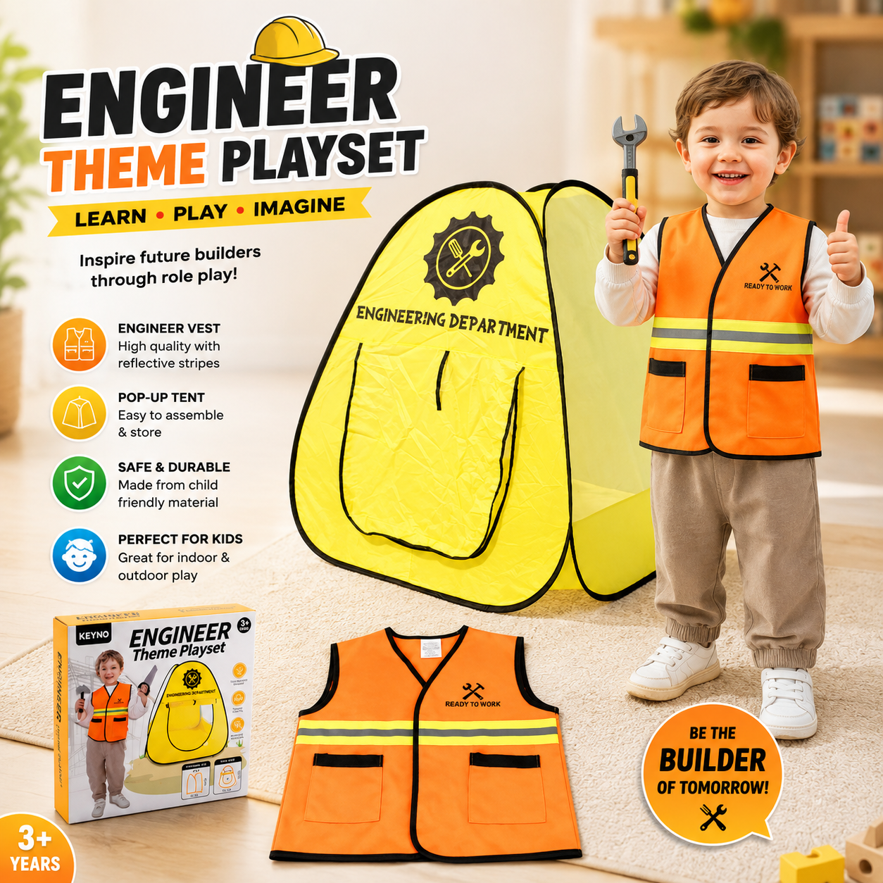 Fireman and Engineer Theme Playsets Role Play Adventure - N62