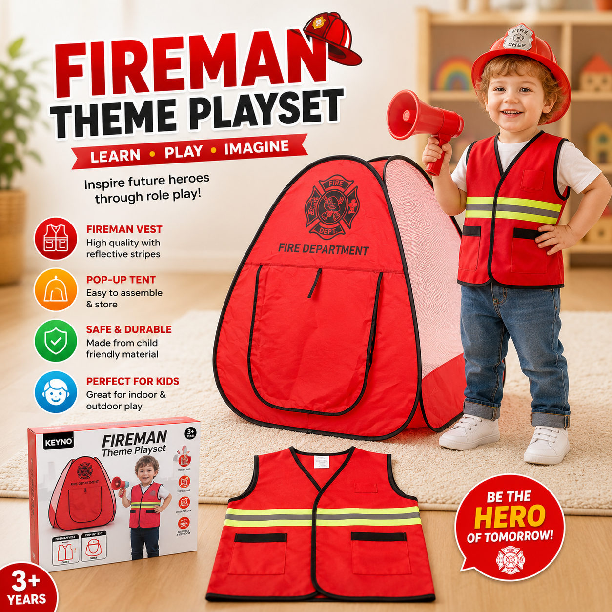 Fireman and Engineer Theme Playsets Role Play Adventure - N62