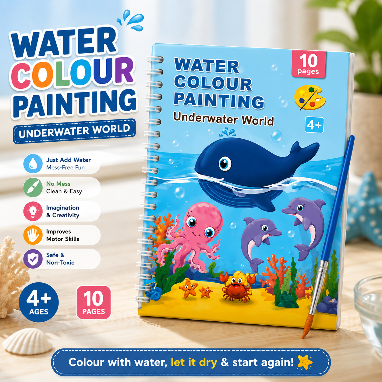 Water Colour Painting Book 10 Pages