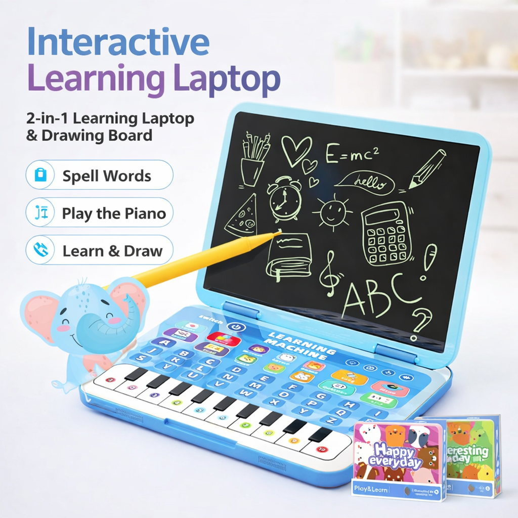 2in1 Laptop Learning Machine and Drawing Tablet Play Learn Kit - 941