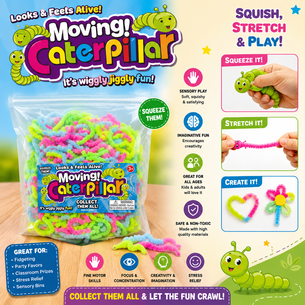 Clay Kerry Sensory Caterpillar Pack - 884