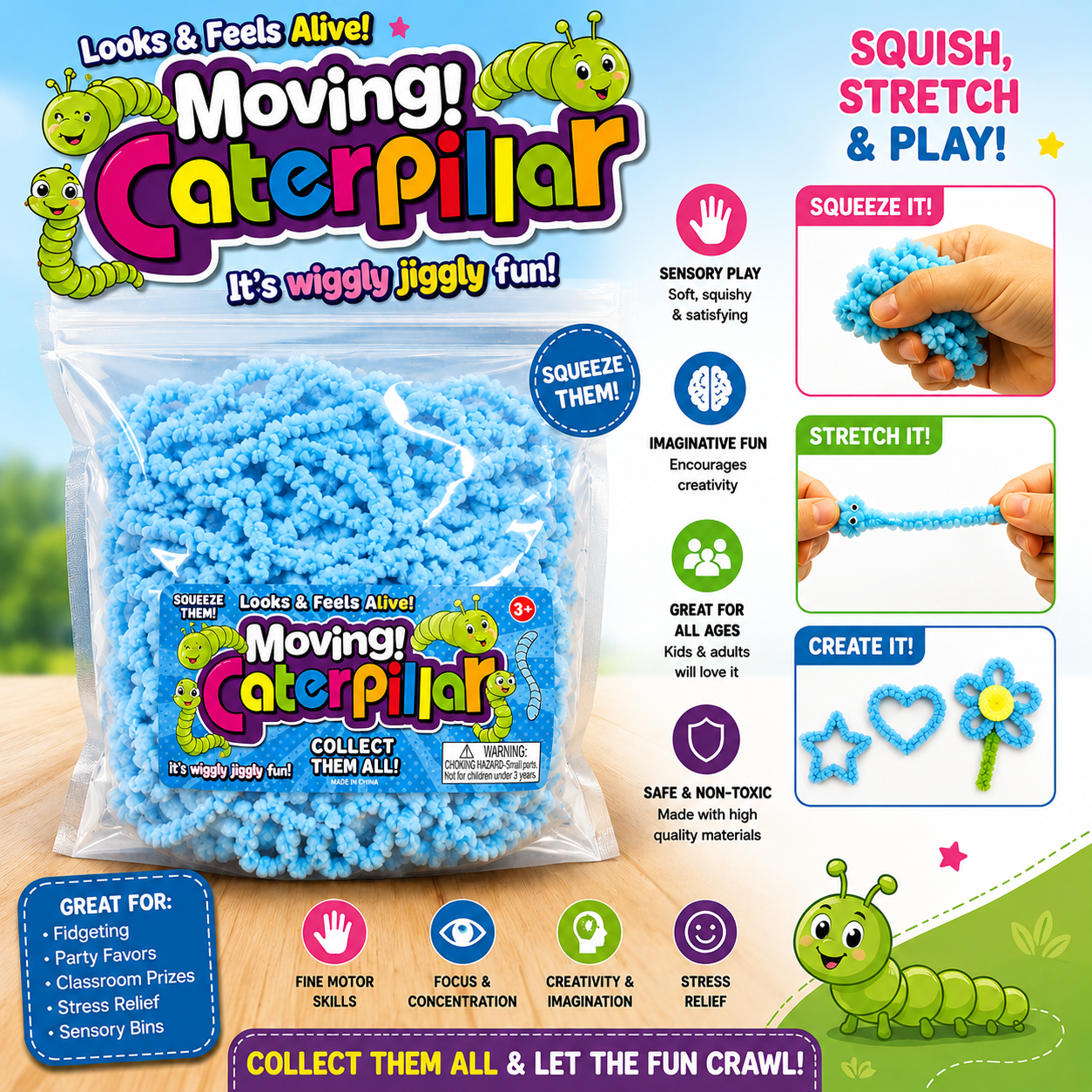 Clay Kerry Sensory Caterpillar Pack - 884