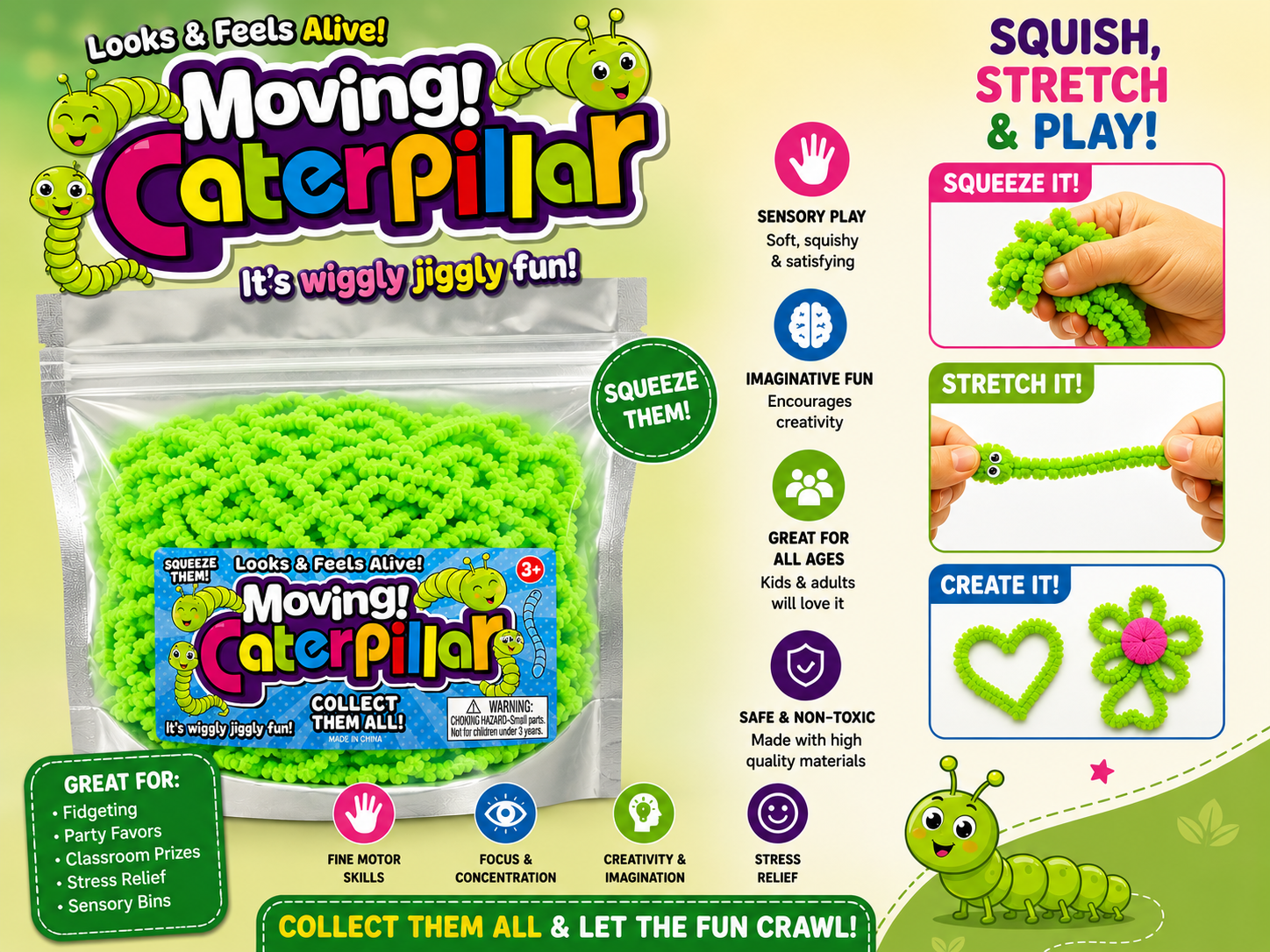 Clay Kerry Sensory Caterpillar Pack - 884