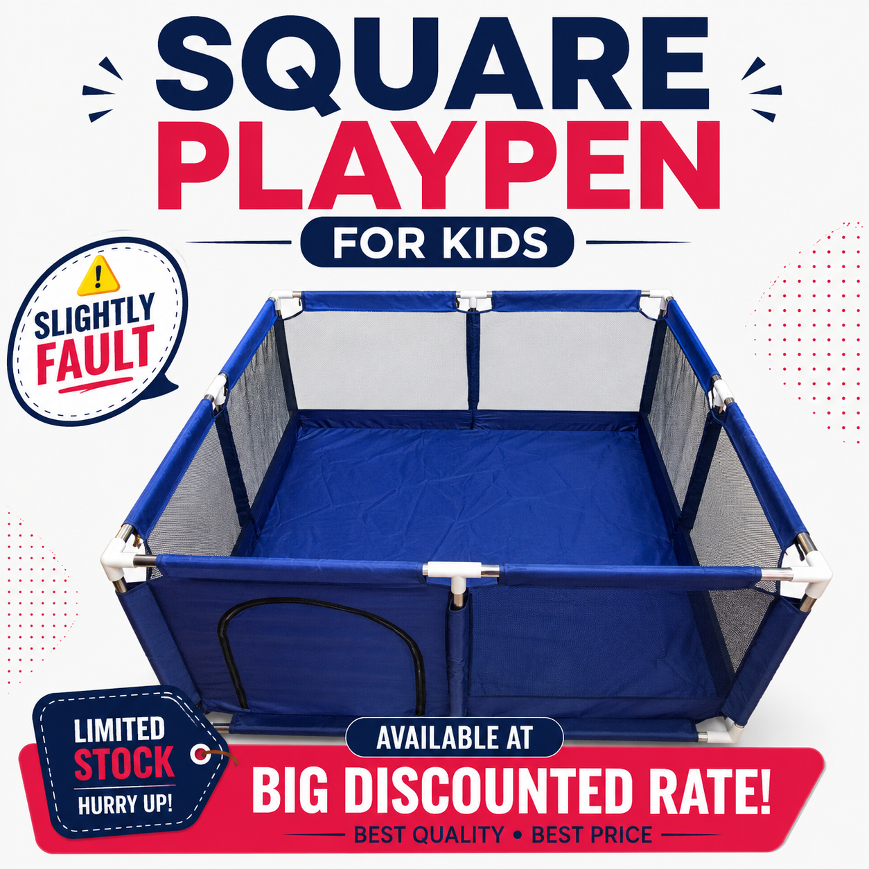 Slightly Fault - Square Safety Playpen Active Play for Kids