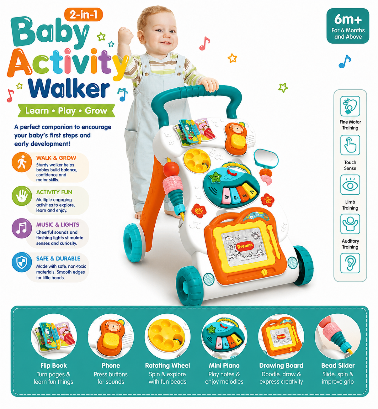 Baby Activity Walker and Learning Center for Toddlers 819
