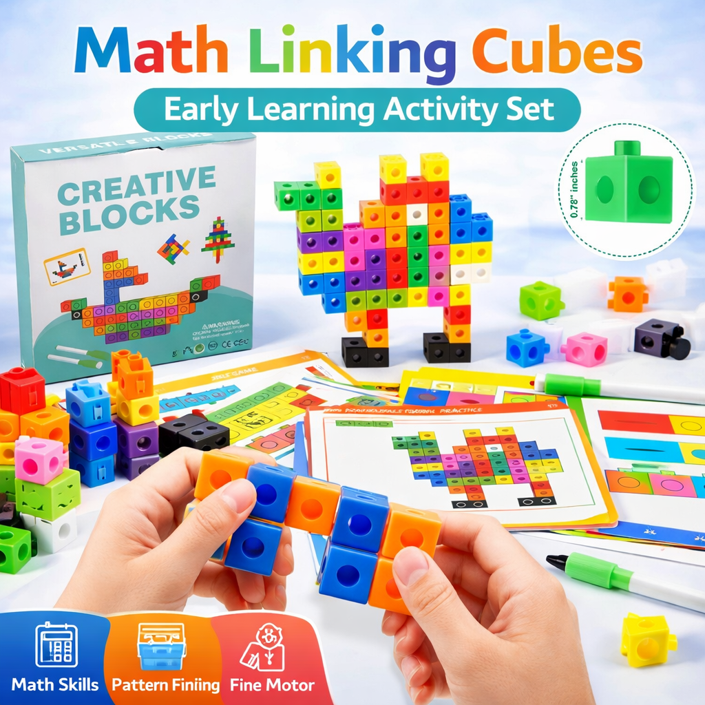 STEM Math Linking Interlinking Cubes Early Learning Activity Set