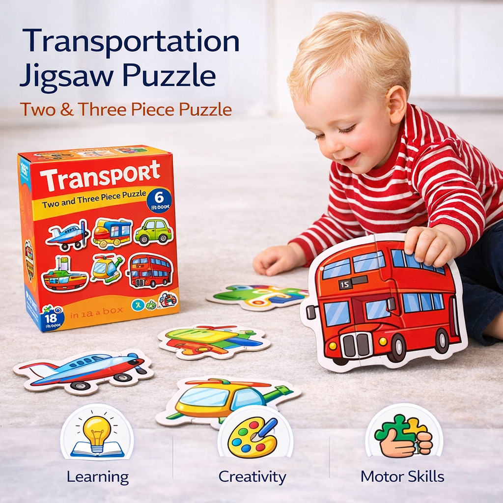 Transport Two Piece Jigsaw Puzzles - 063