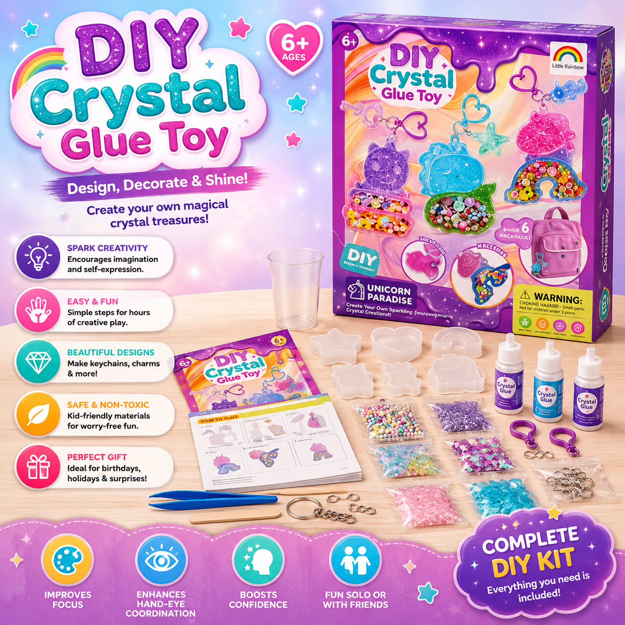 DIY Crystal Gel Glue Pendent Making Kit - 804