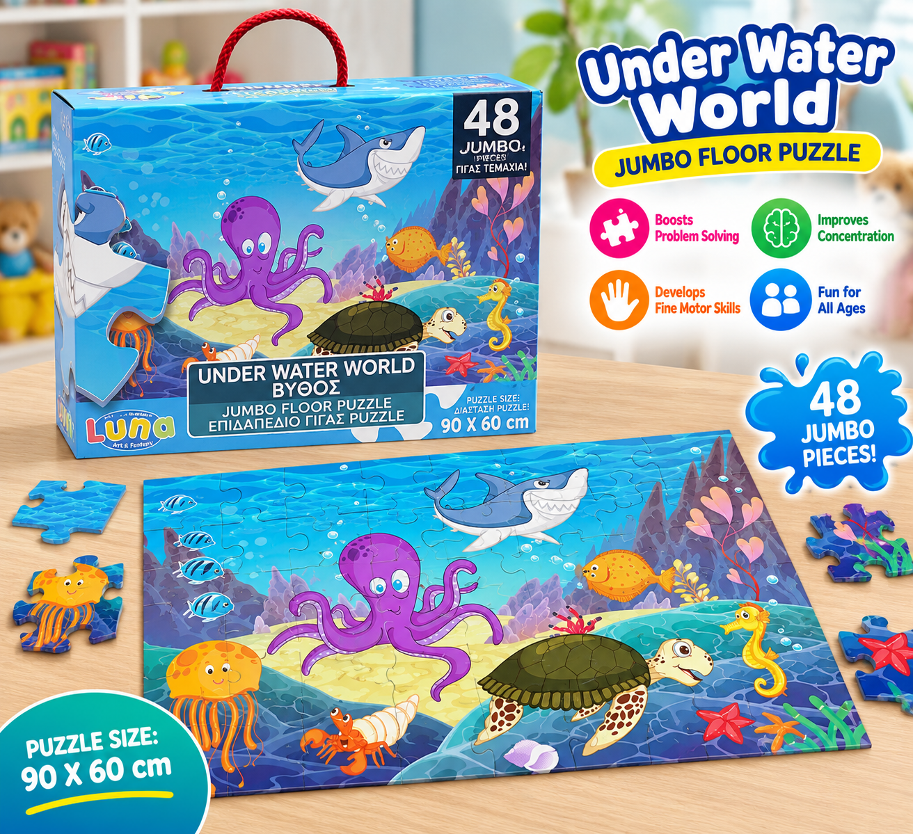 Under Water world Jumbo Floor Jigsaw  Puzzles - 48 pieces