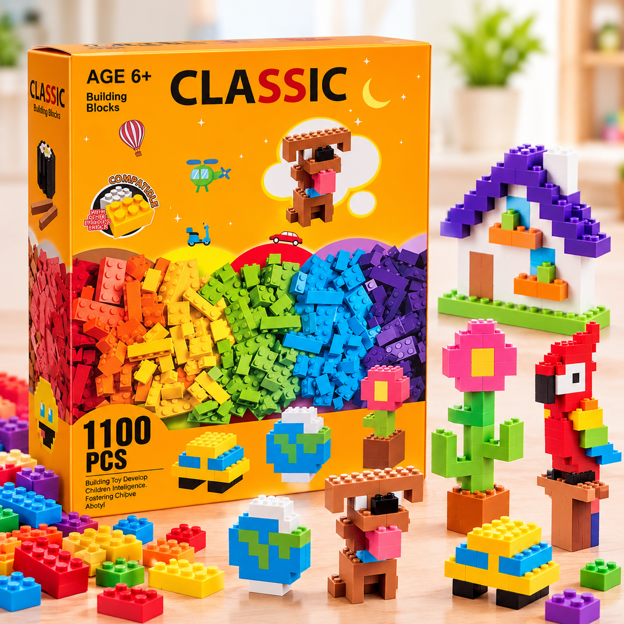 Classic Building Blocks – 1100pcs Creative Construction Set