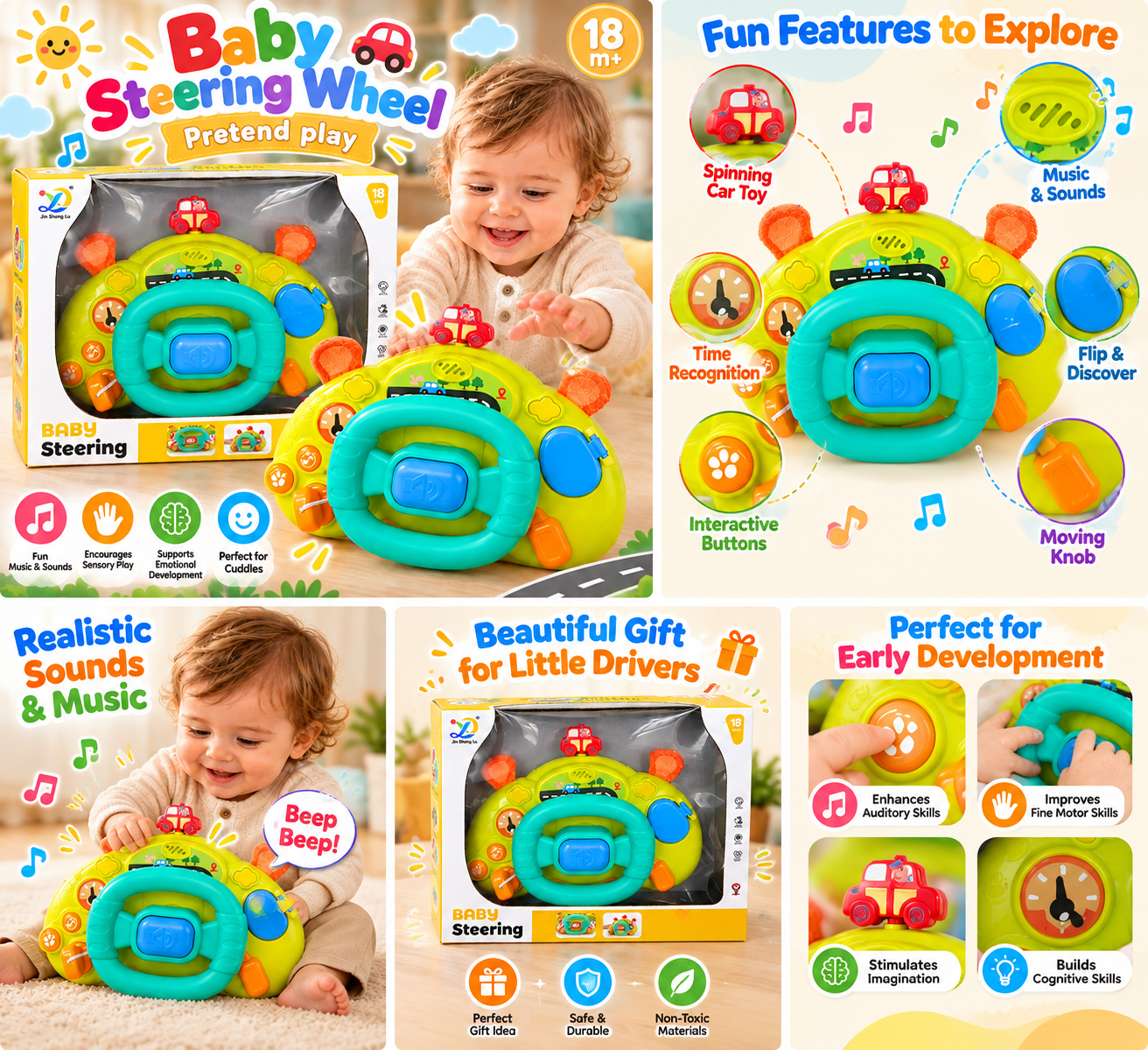 Baby Steering Wheel Pretend Play - 635