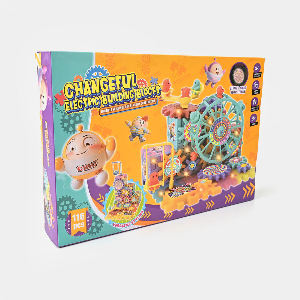 Changeful Gear Electric Building Blocks - 116 Pieces
