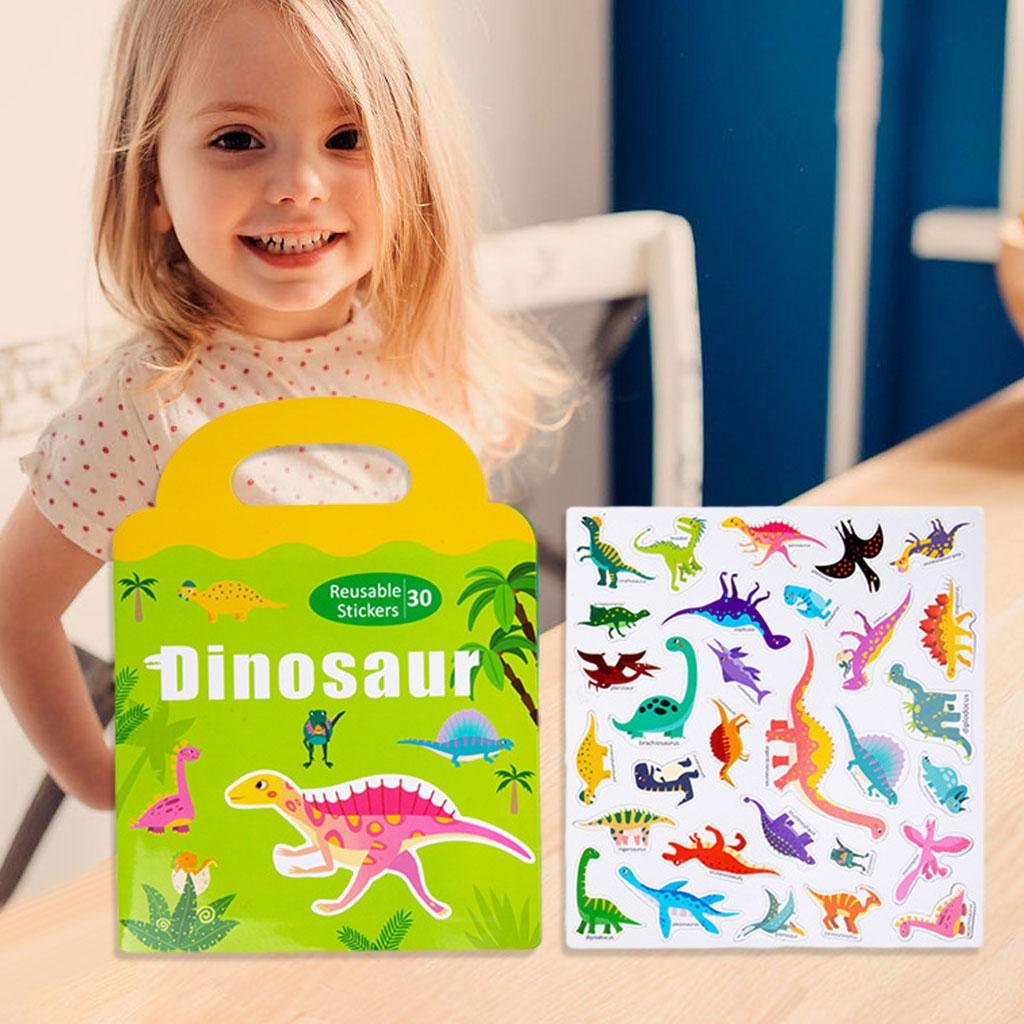Dinosaur Thematic Magnetic Sticker Boards - 128 - Default Title - Odeez | Educational Toys Pakistan 
