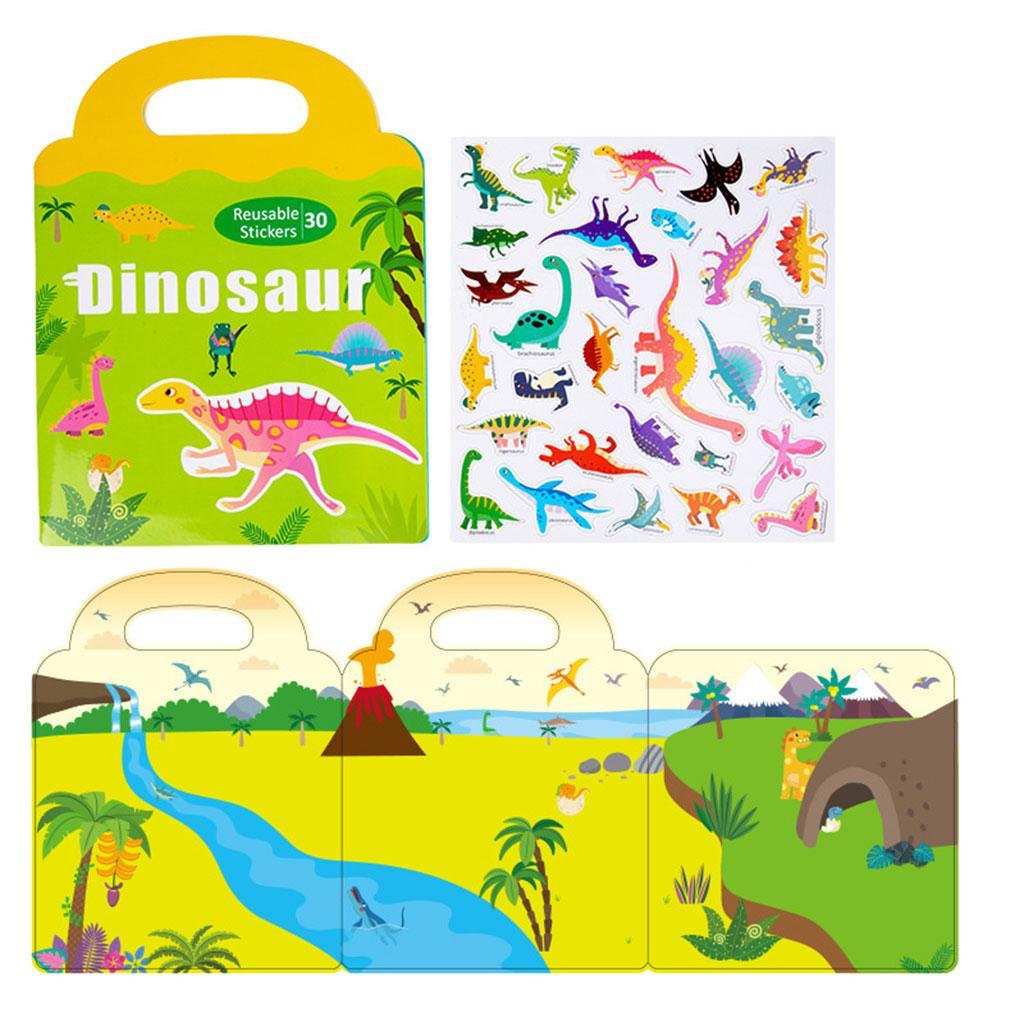 Dinosaur Thematic Magnetic Sticker Boards - 128 - Default Title - Odeez | Educational Toys Pakistan 