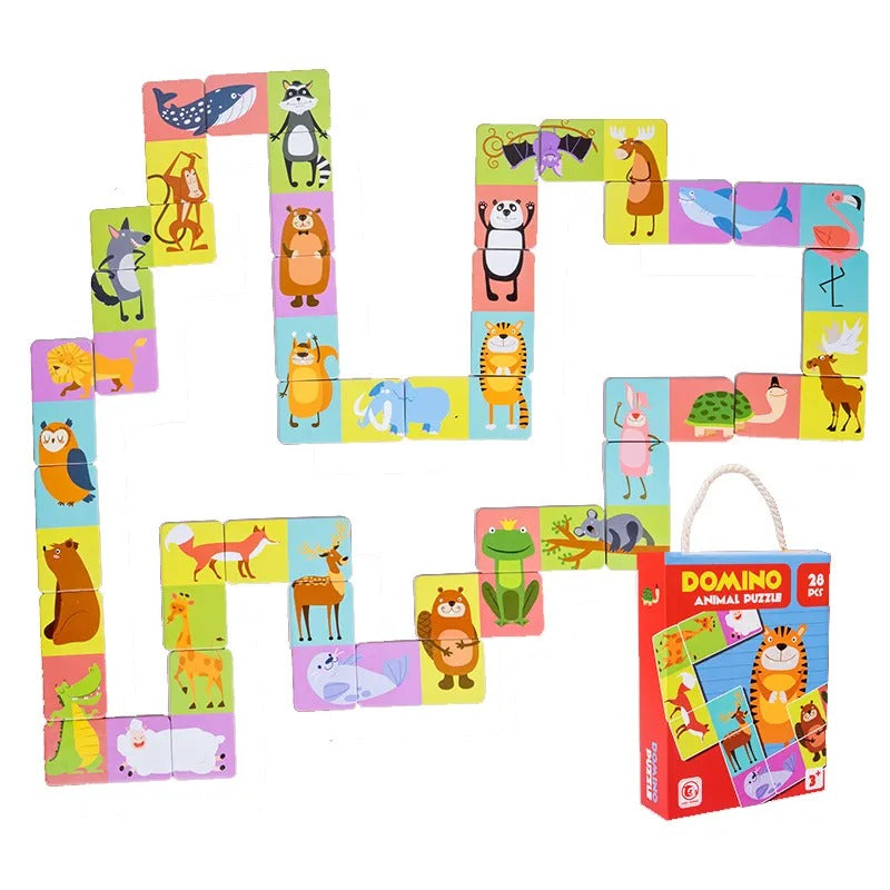Domino Animal Puzzle 28 Pieces - 671 - Default Title - Odeez | Educational Toys Pakistan 