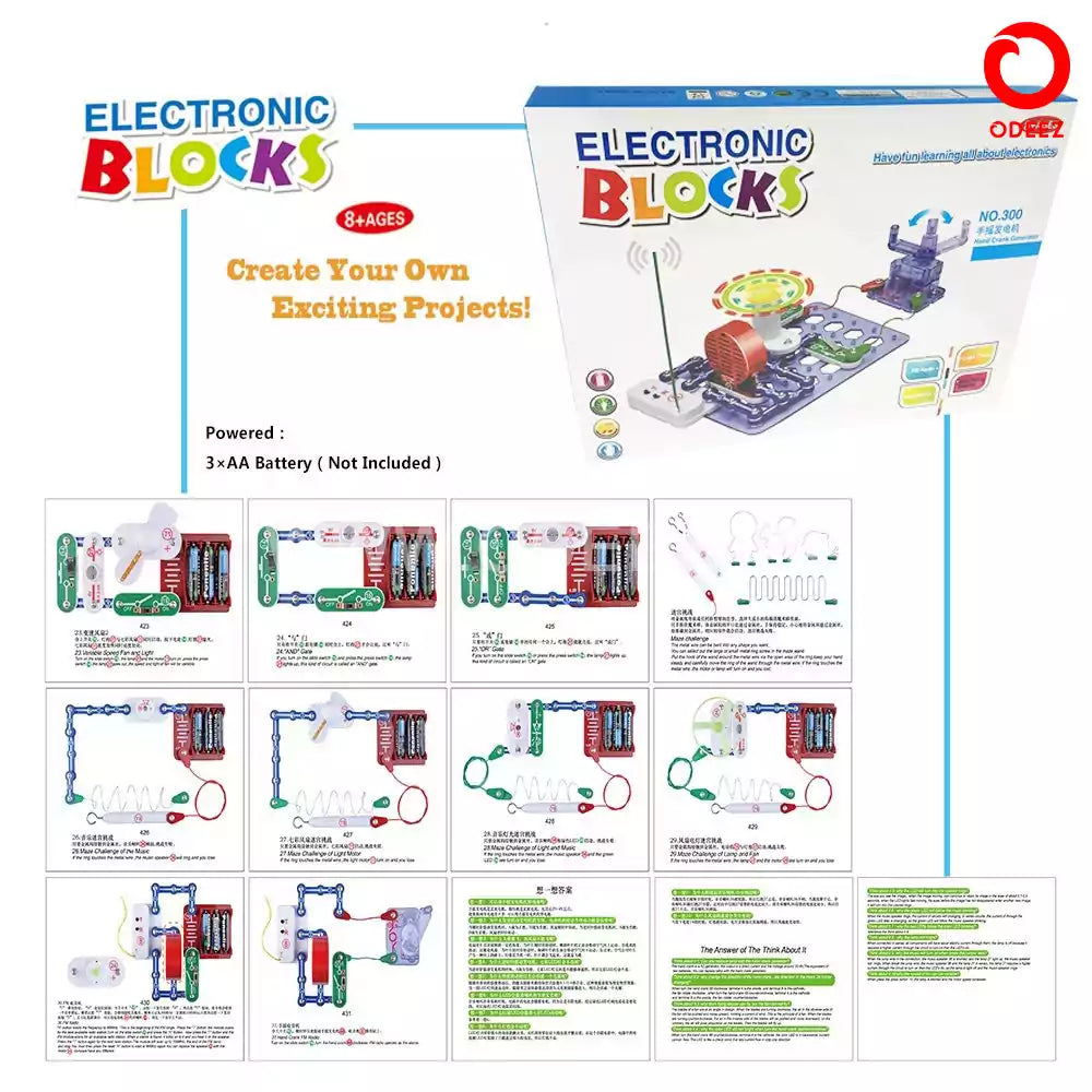 Electronic Blocks With Multiple Experiments - No. 300 - Default Title - Odeez | Educational Toys Pakistan 