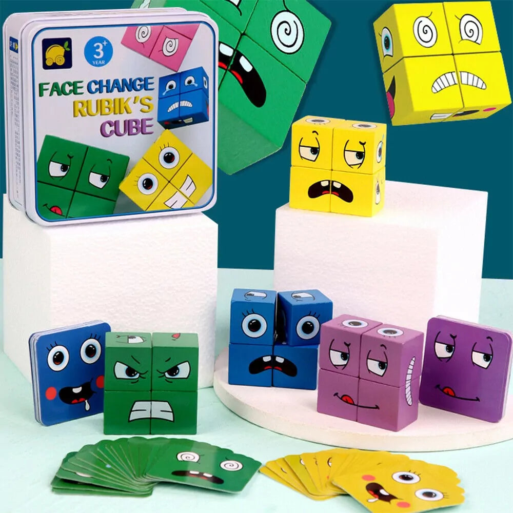 Face Change Rubik's Cube - 64 Challenging cards - Default Title - Odeez | Educational Toys Pakistan 
