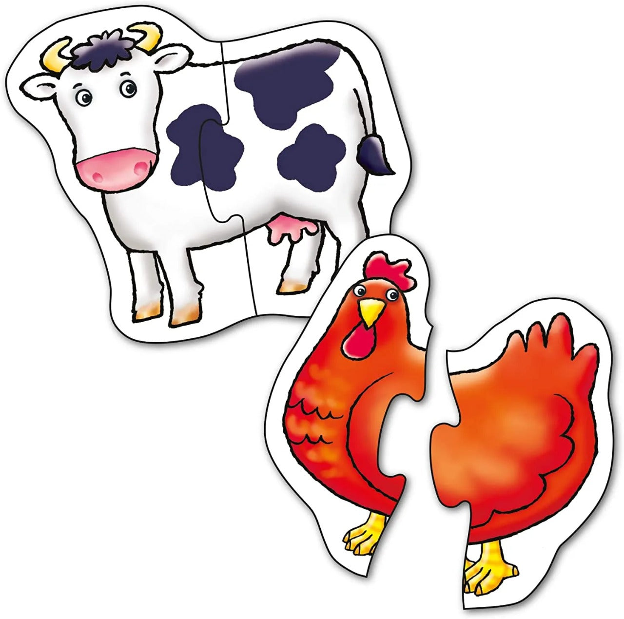 Farm Animal Two Piece Jigsaw Puzzles - 001 - Default Title - Odeez | Educational Toys Pakistan 