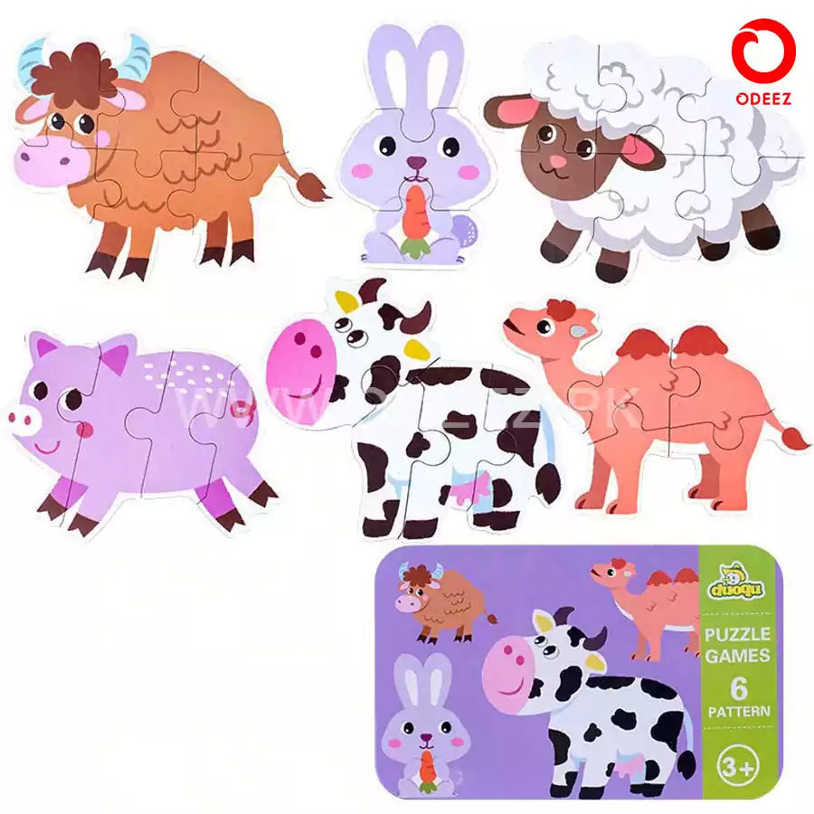 Farm Animals 6 Jigsaw Puzzle - Default Title - Odeez | Educational Toys Pakistan 