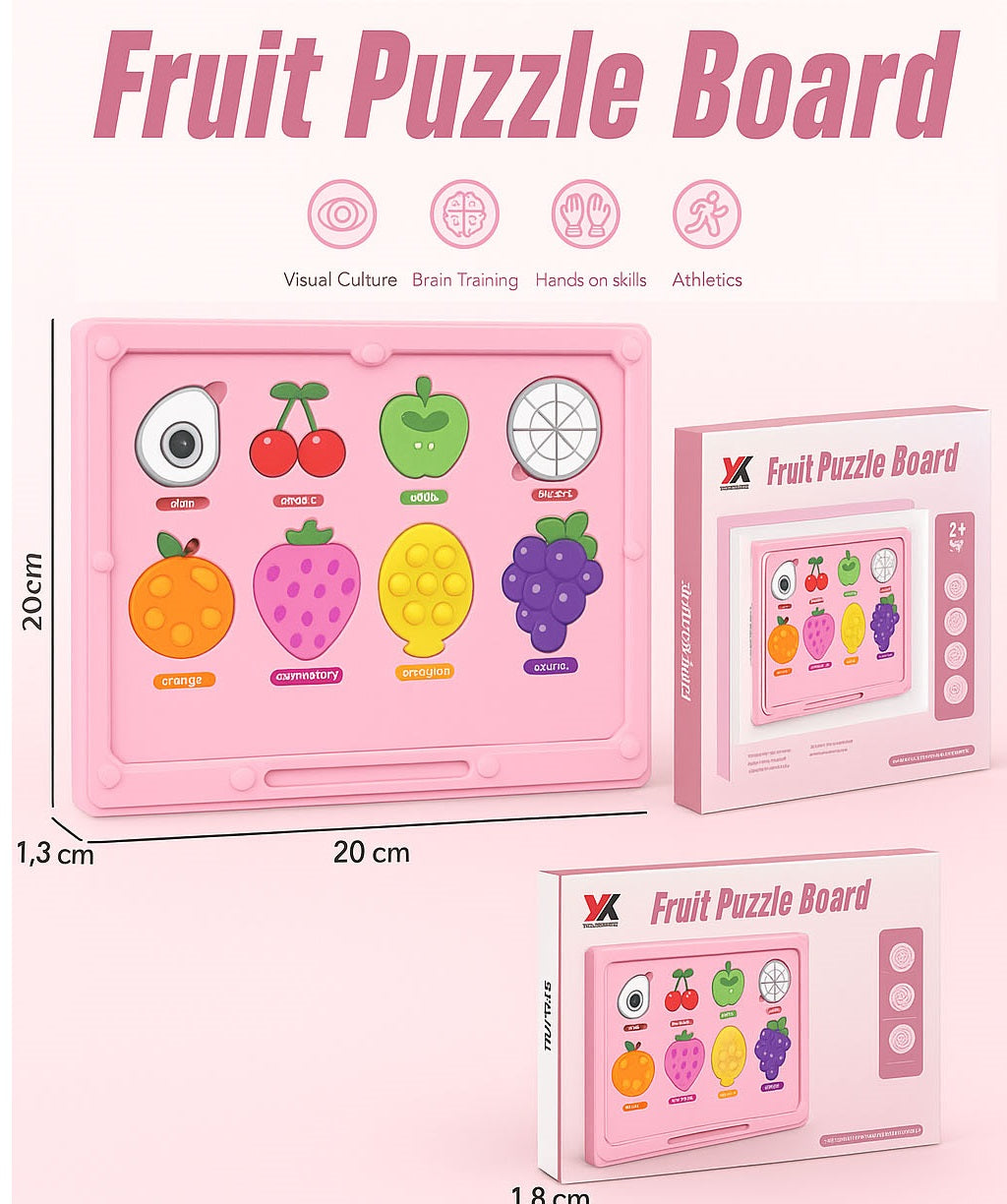 Fruit Magnetic Color Learning Puzzle Board - 612