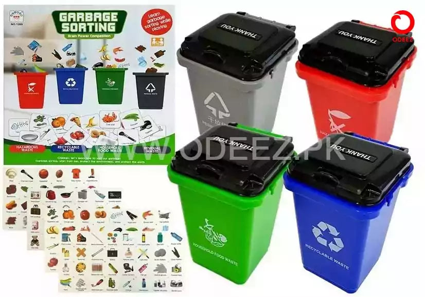Garbage Sorting Toy - 100 Cards - Default Title - Odeez | Educational Toys Pakistan 