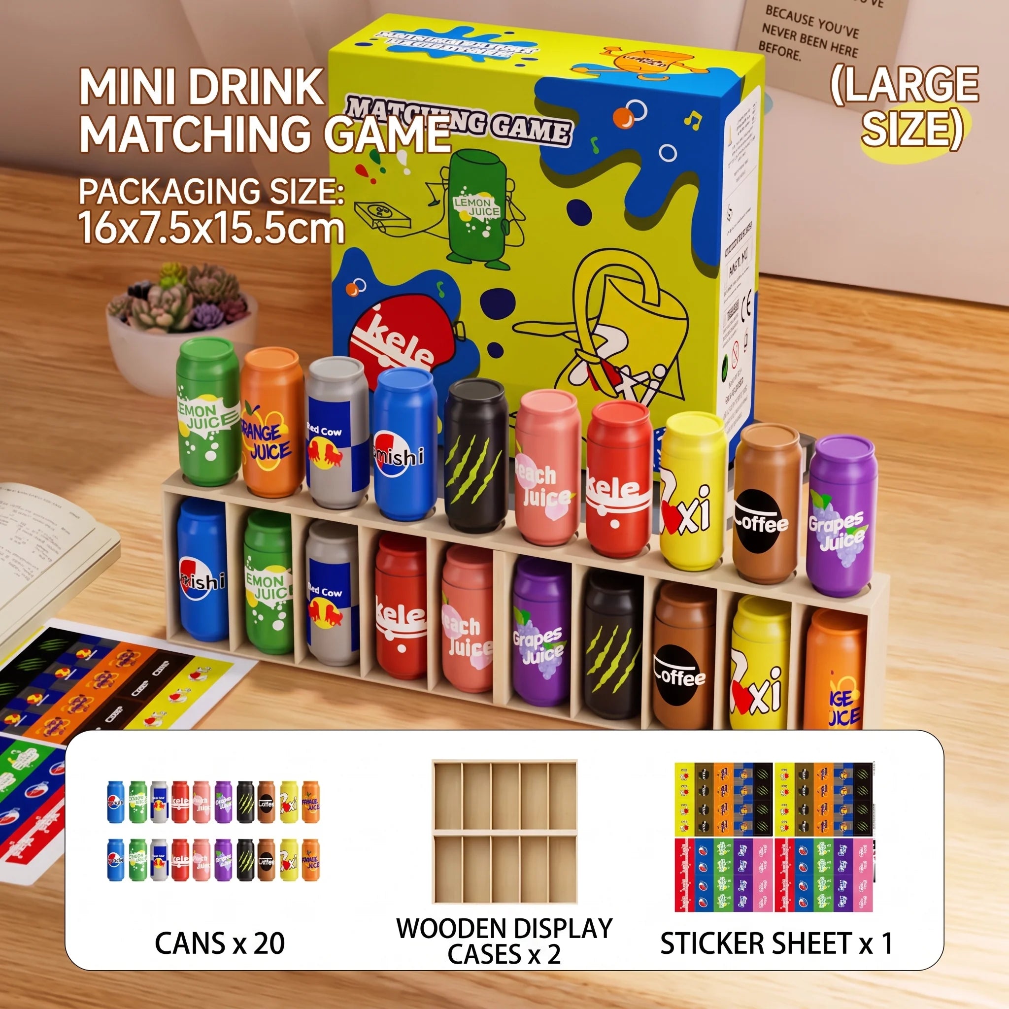 Guess the Drink Bottle Matching Family Game