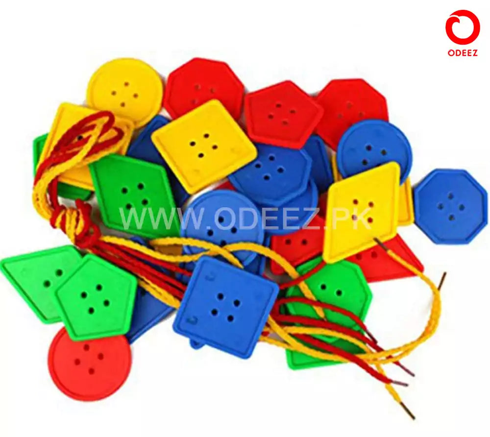 Geometrical Button Lacing Kit - Default Title - Odeez | Educational Toys Pakistan 
