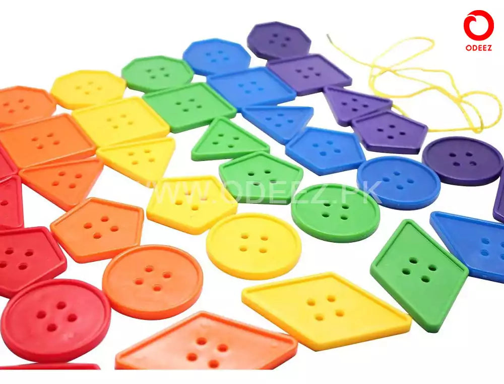 Geometrical Button Lacing Kit - Default Title - Odeez | Educational Toys Pakistan 