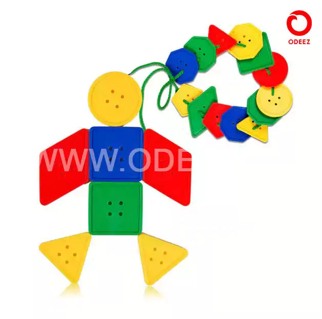 Geometrical Button Lacing Kit - Default Title - Odeez | Educational Toys Pakistan 