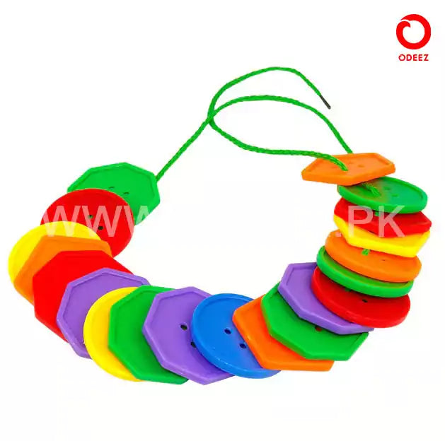 Geometrical Button Lacing Kit - Default Title - Odeez | Educational Toys Pakistan 