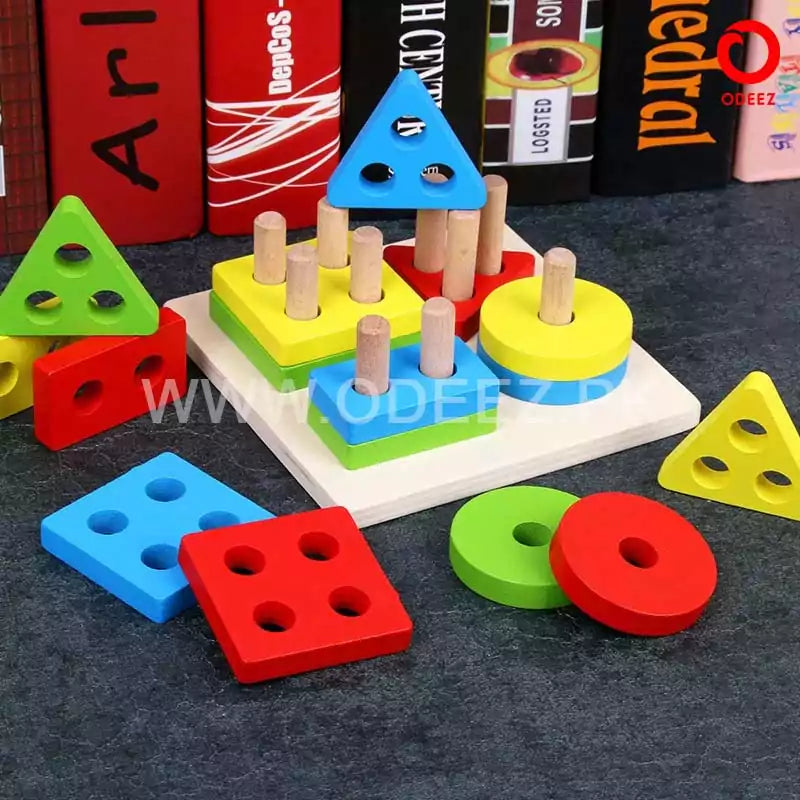 Geometrical Shapes Learning Four Columns - Default Title - Odeez | Educational Toys Pakistan 