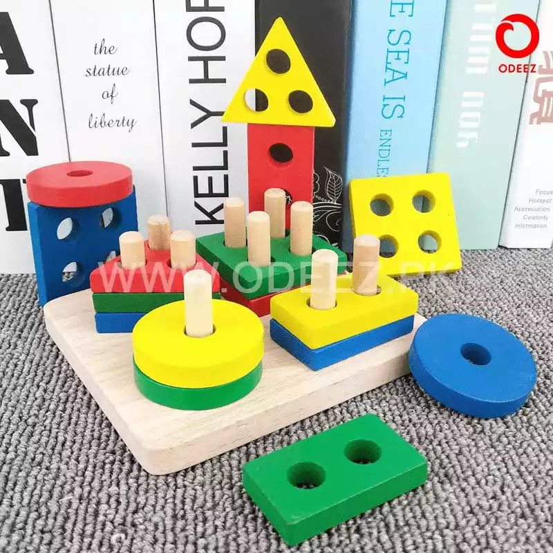 Geometrical Shapes Learning Four Columns - Default Title - Odeez | Educational Toys Pakistan 
