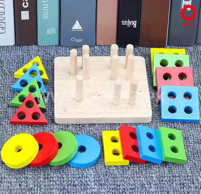 Geometrical Shapes Learning Four Columns - Default Title - Odeez | Educational Toys Pakistan 
