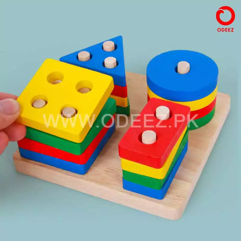 Geometrical Shapes Learning Four Columns - Default Title - Odeez | Educational Toys Pakistan 