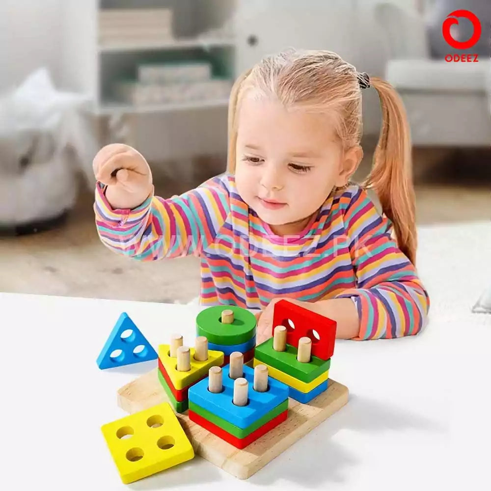 Geometrical Shapes Learning Four Columns - Default Title - Odeez | Educational Toys Pakistan 