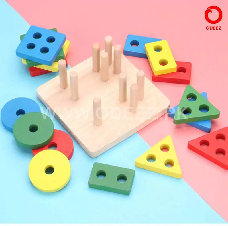 Geometrical Shapes Learning Four Columns - Default Title - Odeez | Educational Toys Pakistan 