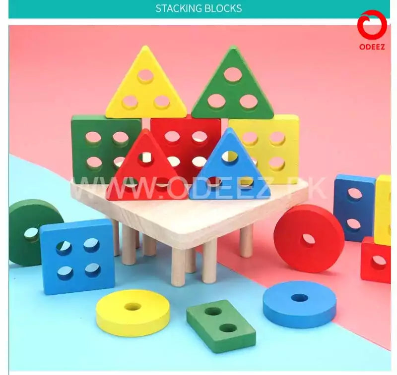 Geometrical Shapes Learning Four Columns - Default Title - Odeez | Educational Toys Pakistan 