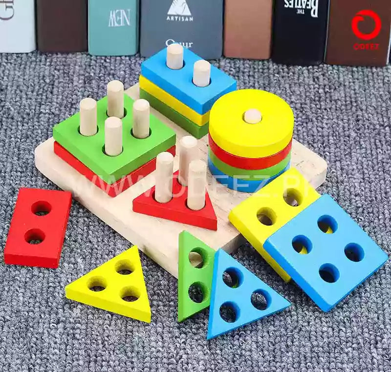 Geometrical Shapes Learning Four Columns - Default Title - Odeez | Educational Toys Pakistan 