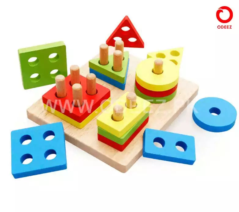 Geometrical Shapes Learning Four Columns - Default Title - Odeez | Educational Toys Pakistan 