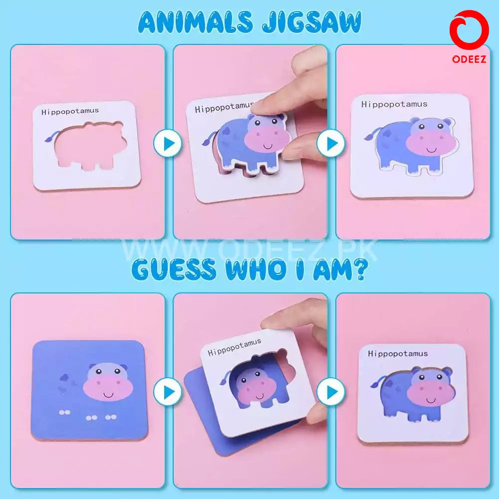 Guess Who I AM - Animal Puzzle - Default Title - Odeez | Educational Toys Pakistan 